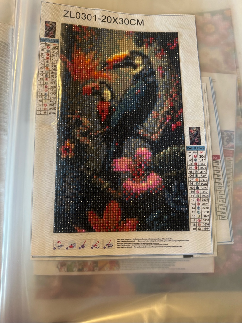 Diamond Painting Bird Craft Kit - Multicolor